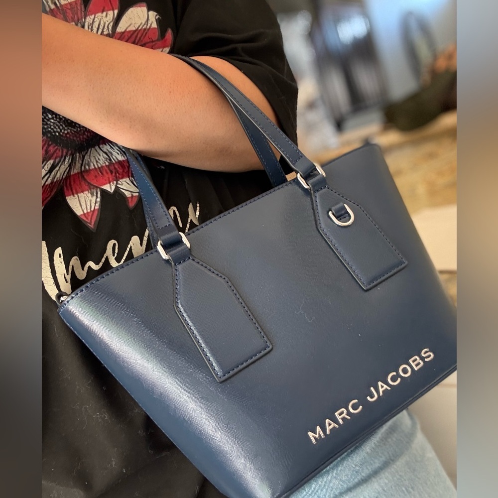 New Marc Jacobs small satchel azure Blue Tote Bag - Picture 9 of 12